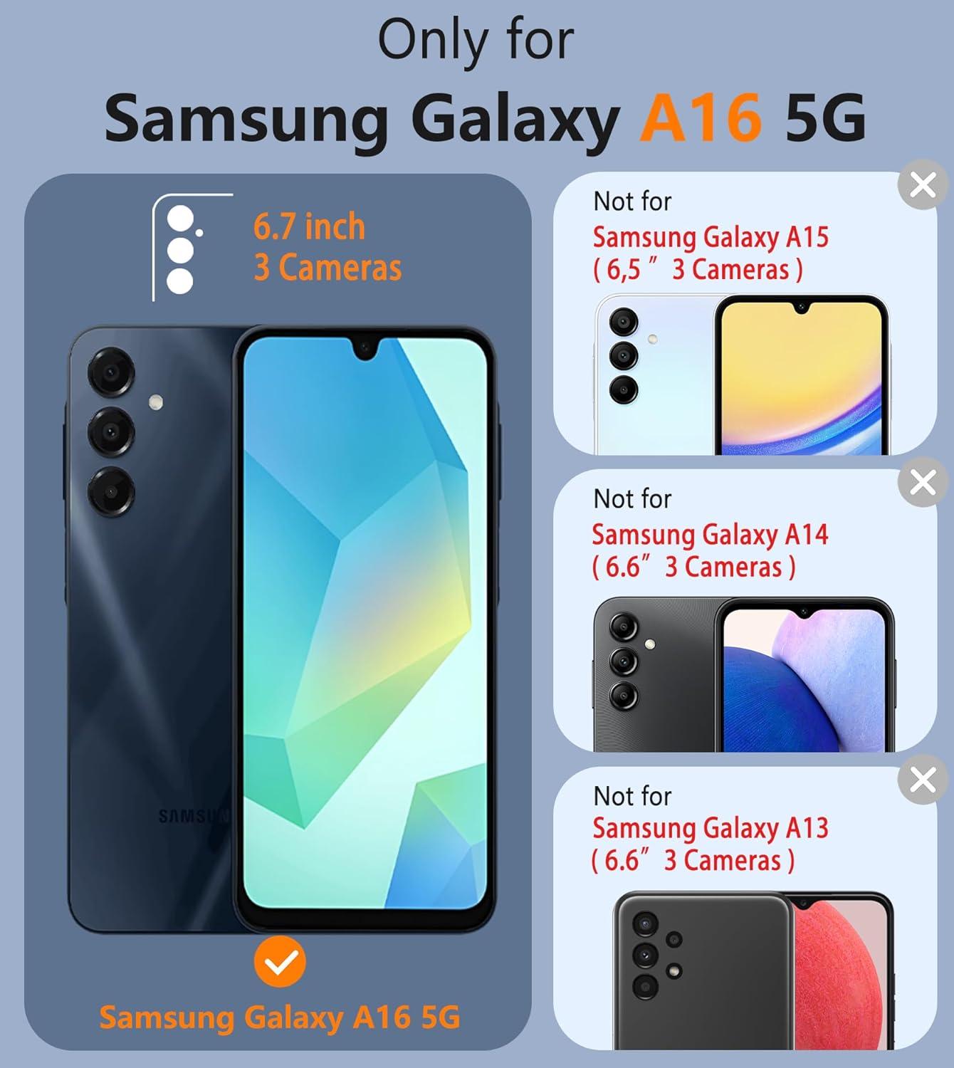 imageFNTCASE for Samsung Galaxy A165G Case Dual Layer with BeltClip Holster Drop Protection Phone Case Military Grade Shockproof Rugged Heavy Duty Protective Bumper Cell Cover 67 InchBlackBlack