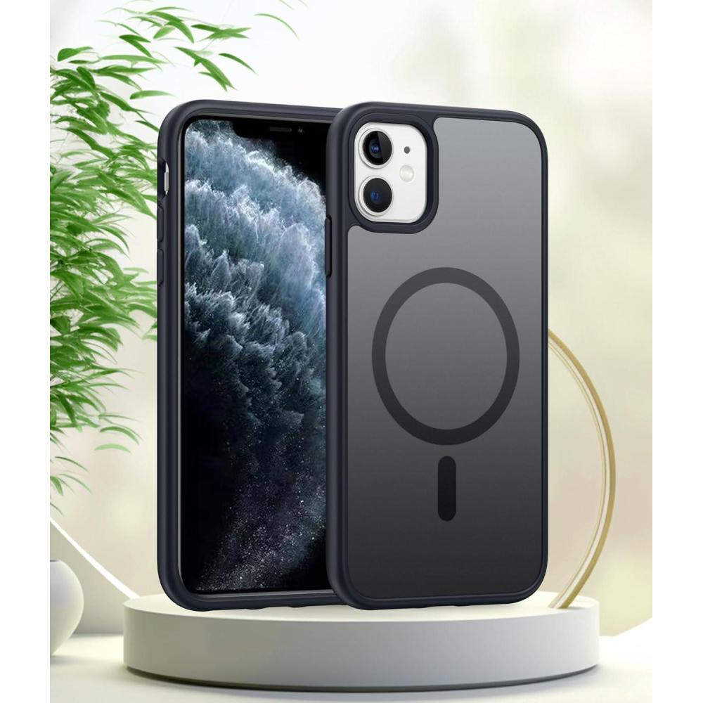 imageMagnetic for iPhone 16 Pro Max Case Compatible with MagSafe 10 FT Military Grade Drop Protection Slim Translucent Matte Shockproof with AntiFingerprint Phone Case BlackBlack