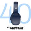 Skullcandy Crusher Evo Wireless Bluetooth Headphones with Extra USB-C Charging Cable, Multi-Sensory Bass, Noise Isolating Over-Ear Fit, 40 Hours Battery, Microphone for iPhone Android – True Black(Blue/Grey)