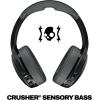 Skullcandy Crusher Evo Wireless Bluetooth Headphones with Extra USB-C Charging Cable, Multi-Sensory Bass, Noise Isolating Over-Ear Fit, 40 Hours Battery, Microphone for iPhone Android – True Black(Asphalt)