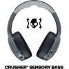 Skullcandy Crusher Evo Wireless Bluetooth Headphones with Extra USB-C Charging Cable, Multi-Sensory Bass, Noise Isolating Over-Ear Fit, 40 Hours Battery, Microphone for iPhone Android – True Black(Chill Grey)