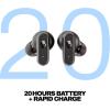 Skullcandy Dime 3 Wireless Earbuds, Bluetooth Headphones, Noise Isolating Fit, Up to 20 Hours Battery, Microphone for iPhone Android, Easy Carry with Integrated Lanyard – True Black(True Black)