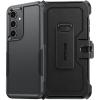 FNTCASE for Samsung Galaxy S24-FE Case: Dual Layer Military Grade Drop Protection Cell Phone Cover with Belt-Clip Holster | Shockproof Rugged Durable Heavy Duty Protective Bumper Tough (Black)(Black)
