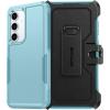 FNTCASE for Samsung Galaxy S24-FE Case: Dual Layer Military Grade Drop Protection Cell Phone Cover with Belt-Clip Holster | Shockproof Rugged Durable Heavy Duty Protective Bumper Tough (Black)(Mint Green)