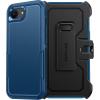FNTCASE for iPhone 16e Phone Case: for iPhone 16E Case 2025 Heavy Duty Drop Protection with Rugged Belt-Clip Holster Military Grade Shockproof Durable Protective Cell Phone Cover (Black)(Blue Matte)