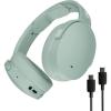 Skullcandy Hesh ANC Wireless Over-Ear Bluetooth Headphones with Extra USB-C Charging Cable, Active Noise Canceling, 22 Hrs Battery, Foldable Lightweight Design, Microphone iPhone Android – Mod White(Preppy Sage)