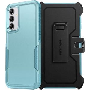 FNTCASE for Samsung Galaxy A16-5G Case: Dual Layer with Belt-Clip Holster Drop Protection Phone Case – Military Grade Shockproof Rugged Heavy Duty Protective Bumper Cell Cover (6.7 Inch/Black)(Mint Green)