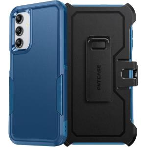 FNTCASE for Samsung Galaxy A16-5G Case: Dual Layer with Belt-Clip Holster Drop Protection Phone Case – Military Grade Shockproof Rugged Heavy Duty Protective Bumper Cell Cover (6.7 Inch/Black)(Blue)