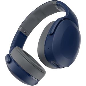 Skullcandy Crusher Evo Wireless Bluetooth Headphones with Extra USB-C Charging Cable, Multi-Sensory Bass, Noise Isolating Over-Ear Fit, 40 Hours Battery, Microphone for iPhone Android – True Black(Blue/Grey)