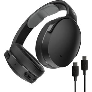 Skullcandy Hesh Evo Wireless Over-Ear Bluetooth Headphones with Extra USB-C Charging Cable, Noise Isolating, 36 Hours Battery, Foldable Lightweight Design, Microphone for iPhone Android – True Black(True Black)