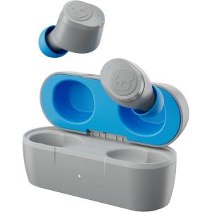Skullcandy Jib True 2 Wireless Earbuds, Bluetooth Headphones, Up to 33 Hours Battery with Charging Case, Noise Isolating Fit, Sweat and Water Resistant, Microphone for iPhone Android – True Black(Light Grey/Blue)