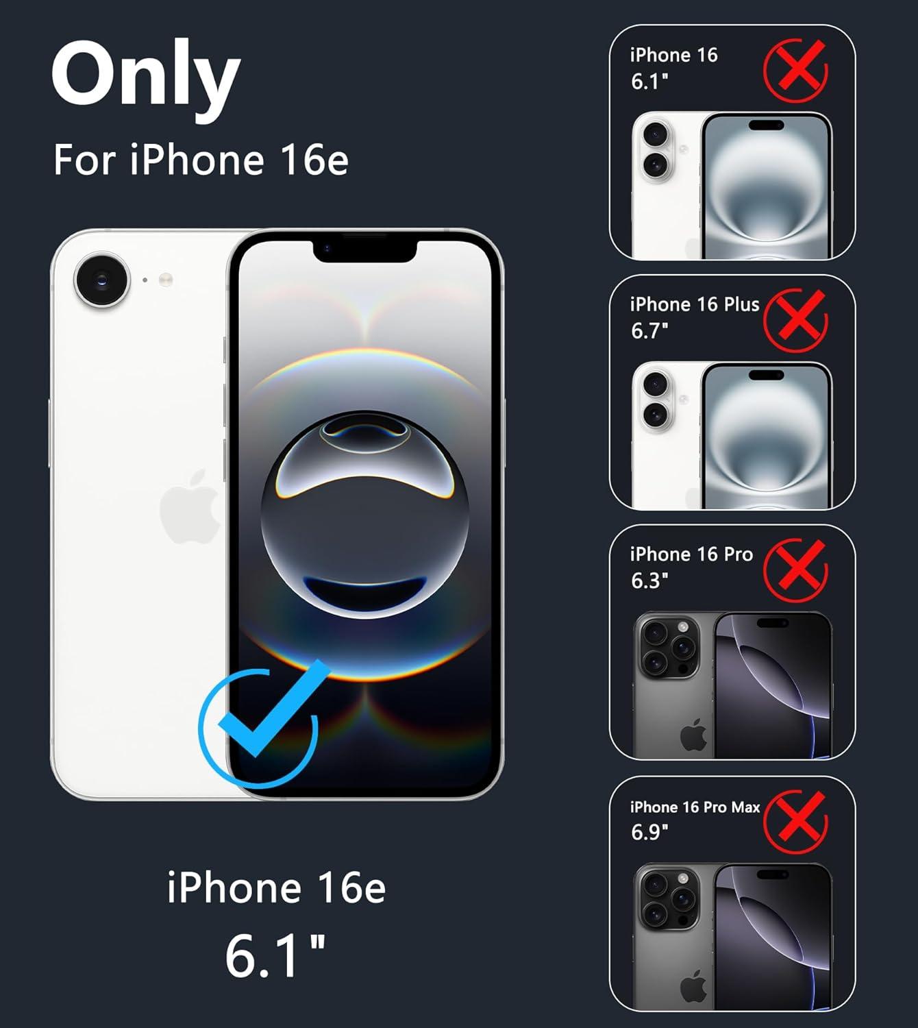 imageFNTCASE for iPhone 16e Case Glitter for iPhone 16E 2025 Bling Sparkle Clear Anti Yellowing Rugged Case Military Grade Protection Slim Cases ScratchResistant Transparent Cell Phone Cover ShinyClear Transparent