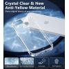 FNTCASE for iPhone 16e Case Glitter: for iPhone 16E 2025 Bling Sparkle Clear Anti Yellowing Rugged Case Military Grade Protection Slim Cases | Scratch-Resistant Transparent Cell Phone Cover (Shiny)(Clear Glitter)