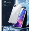 FNTCASE for iPhone 16e Case Glitter: for iPhone 16E 2025 Bling Sparkle Clear Anti Yellowing Rugged Case Military Grade Protection Slim Cases | Scratch-Resistant Transparent Cell Phone Cover (Shiny)(Clear Glitter)