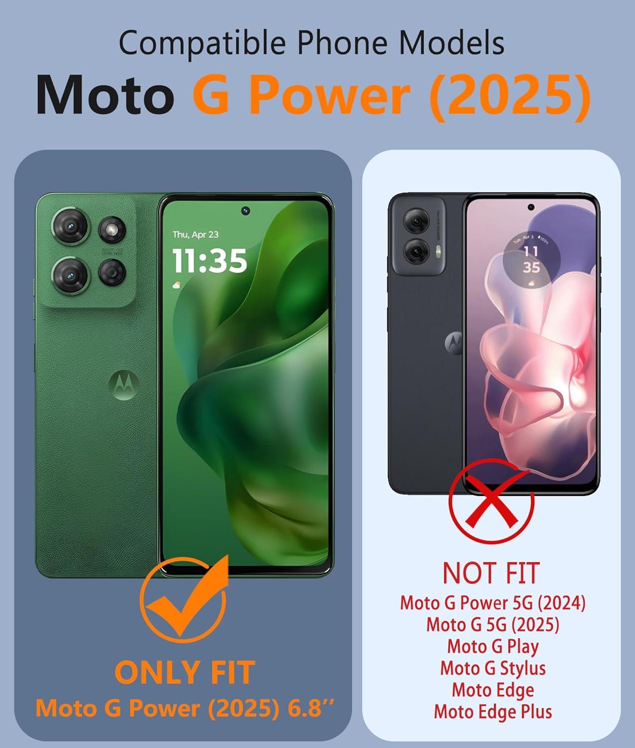 imageFNTCASE for Motorola Moto G Power 5G 2025 Case for Moto G Power 5G 2026 Magnetic Translucent Matte Slim Phone Cover Shockproof Non Slip AntiFingerprint Hard Rugged Protective Case 68 InchBlackBlack Matte