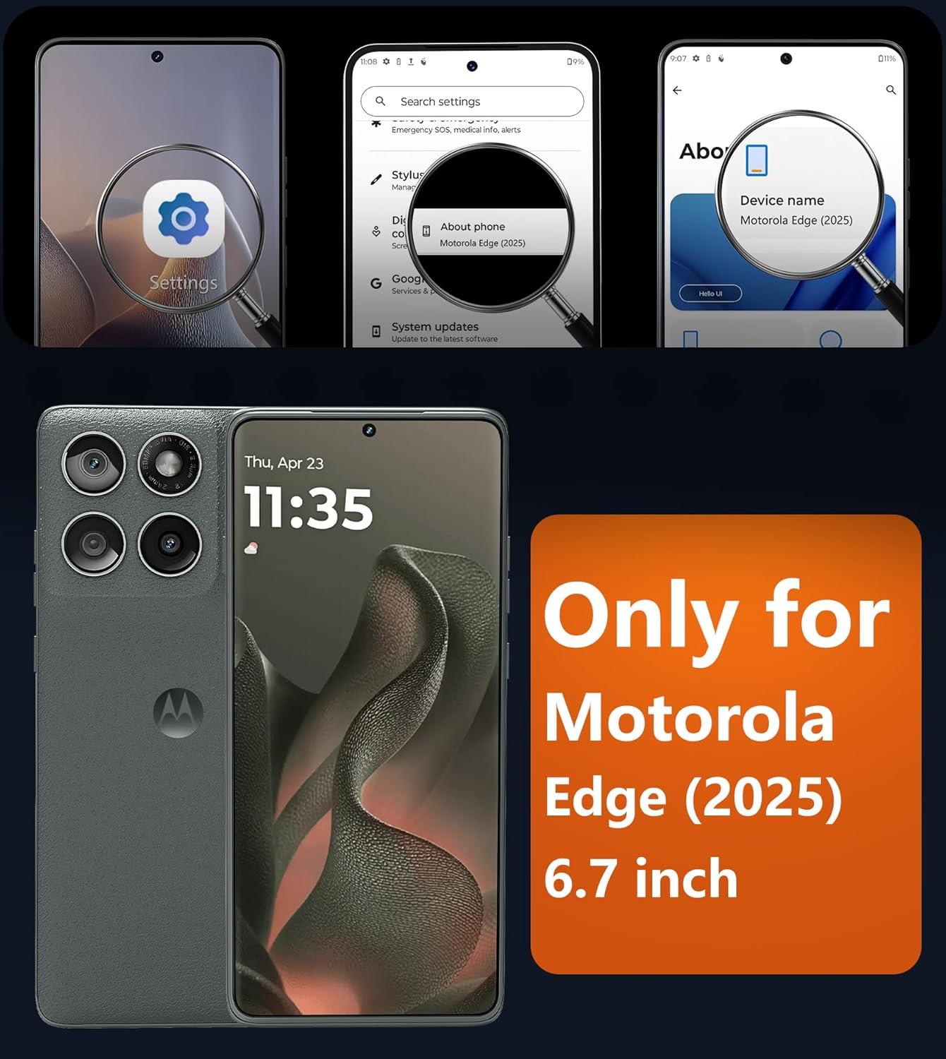 imageFNTCASE for Motorola Moto G Power 5G 2025 Case for Moto G Power 5G 2026 Magnetic Translucent Matte Slim Phone Cover Shockproof Non Slip AntiFingerprint Hard Rugged Protective Case 68 InchBlackBlack