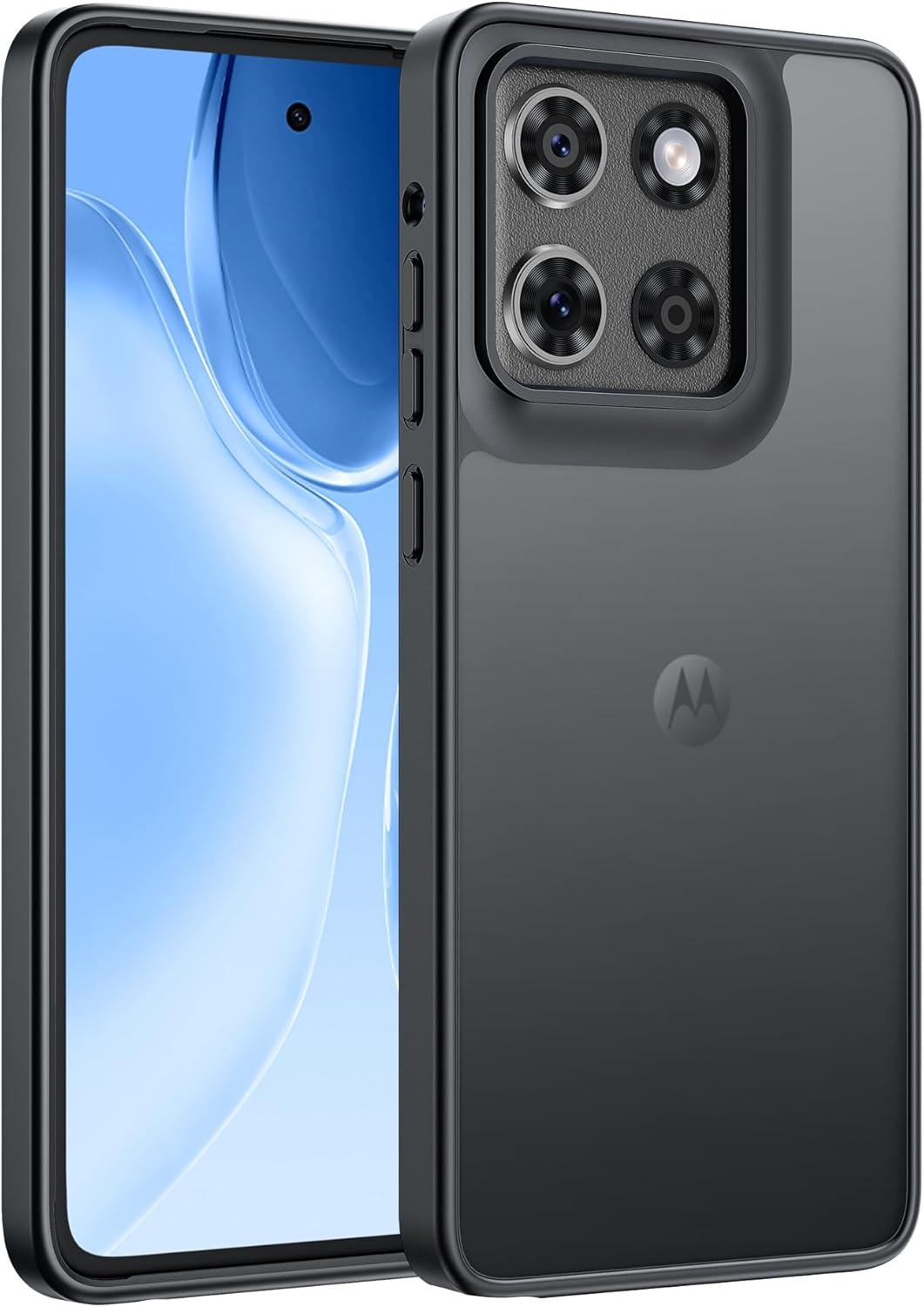 imageFNTCASE for Motorola Moto G Power 5G 2025 Case for Moto G Power 5G 2026 Magnetic Translucent Matte Slim Phone Cover Shockproof Non Slip AntiFingerprint Hard Rugged Protective Case 68 InchBlackBlack Matte