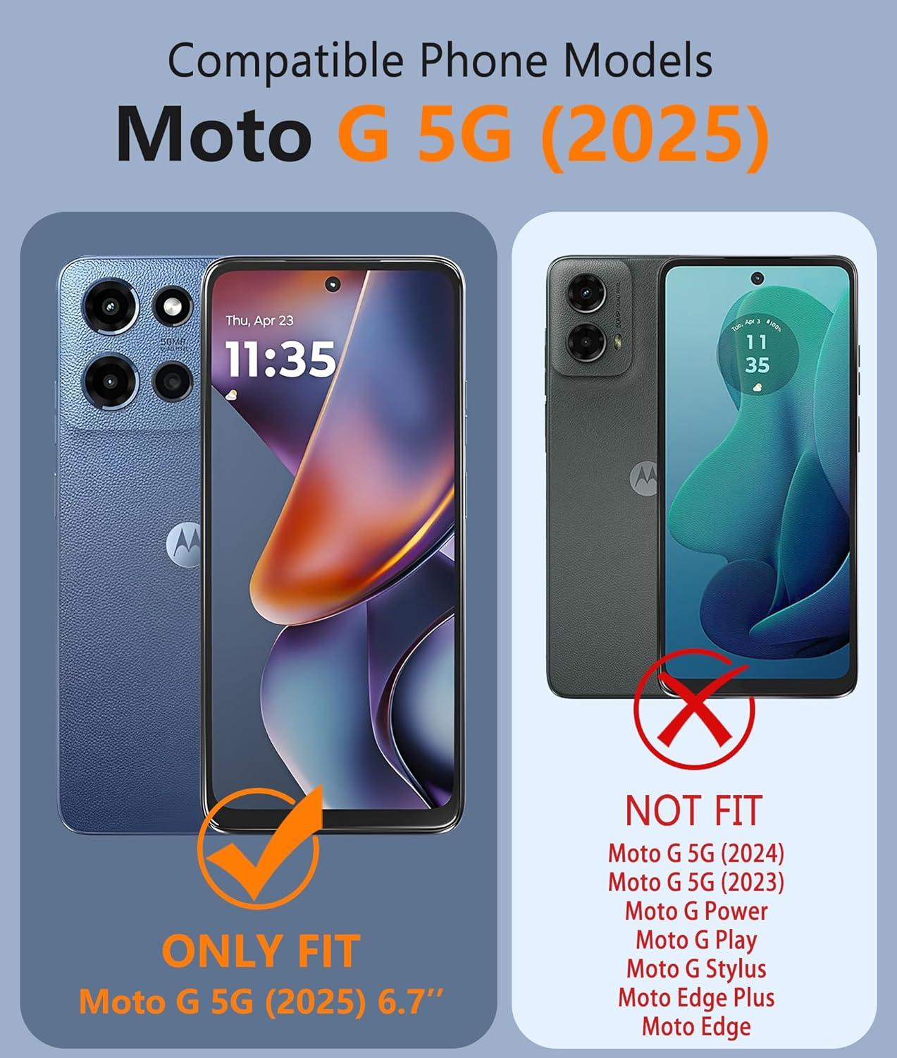 imageFNTCASE for Motorola Moto G Power 5G 2025 Case for Moto G Power 5G 2026 Magnetic Translucent Matte Slim Phone Cover Shockproof Non Slip AntiFingerprint Hard Rugged Protective Case 68 InchBlackBlack