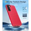 BNIUT for Samsung Galaxy A53-5G Phone Case: Dual Layer Protective Heavy Duty Cell Phone Cover Shockproof Rugged with Non Slip Textured Back – Military Protection – 6.5inch (Matte Black)(Red)