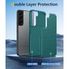 BNIUT for Samsung Galaxy A53-5G Phone Case: Dual Layer Protective Heavy Duty Cell Phone Cover Shockproof Rugged with Non Slip Textured Back – Military Protection – 6.5inch (Matte Black)(Dark Green)