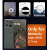 FNTCASE for Motorola Moto G Power 5G 2025 Case: for Moto G Power 5G 2026 Magnetic Translucent Matte Slim Phone Cover – Shockproof Non Slip Anti-Fingerprint Hard Rugged Protective Case (6.8 Inch/Black)(Black)