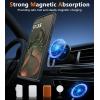 FNTCASE for Motorola Moto G Power 5G 2025 Case: for Moto G Power 5G 2026 Magnetic Translucent Matte Slim Phone Cover – Shockproof Non Slip Anti-Fingerprint Hard Rugged Protective Case (6.8 Inch/Black)(Black)