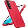 BNIUT for Samsung Galaxy A53-5G Phone Case: Dual Layer Protective Heavy Duty Cell Phone Cover Shockproof Rugged with Non Slip Textured Back – Military Protection – 6.5inch (Matte Black)(Red)