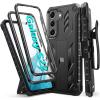 FNTCASE for Samsung Galaxy S22 Protective Case: Military Grade Protection Rugged Anti-Drop Case with Belt-Clip Holster & Kickstand – Full Shockproof Sturdy Durable Bumper Textured Cell Phone Cover(S22 – Black)