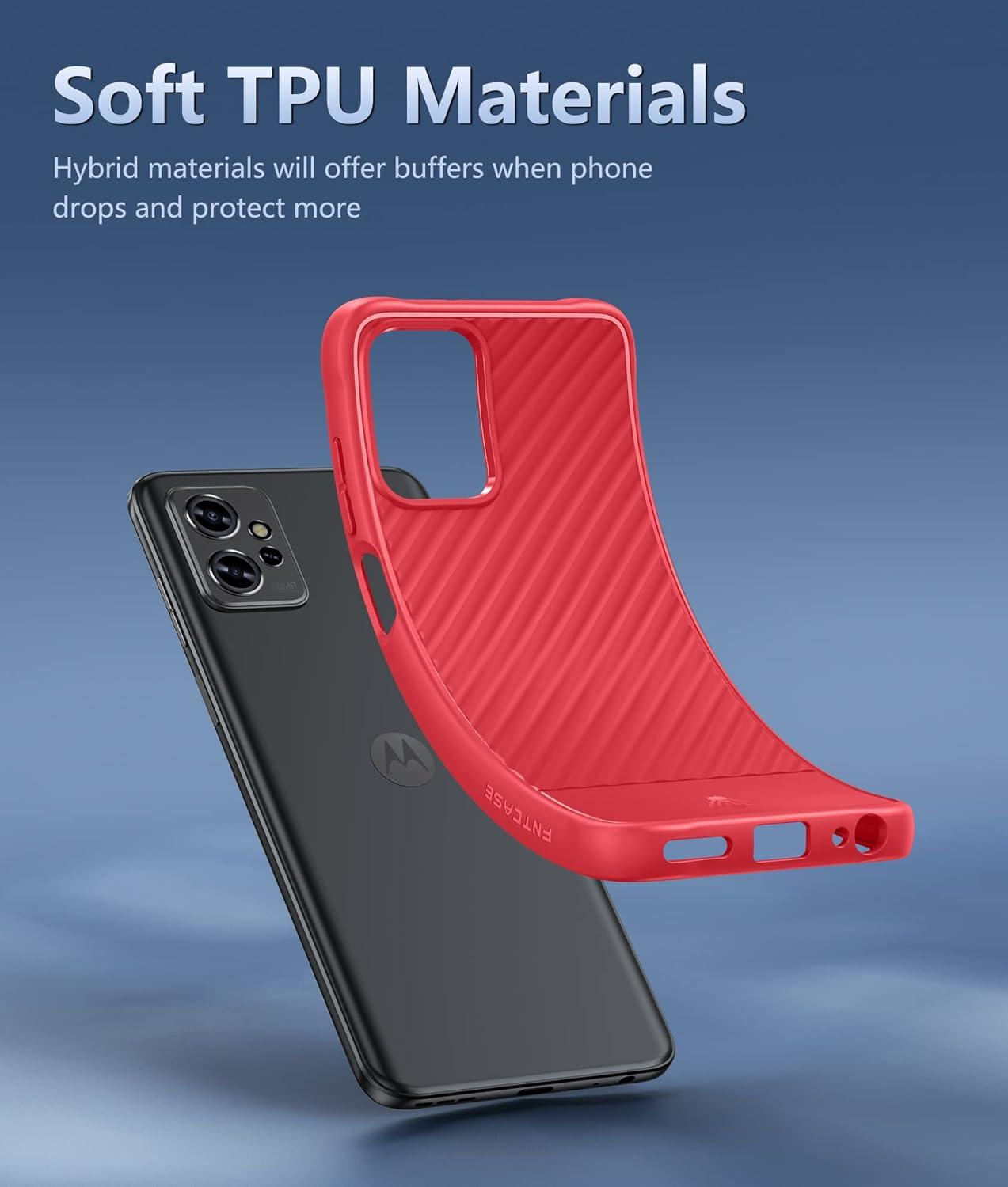 imageFNTCASE for Motorola Razr Plus 20252024 Case Moto Razr Plus 20252024 Case Clear Shockproof Scratch Resistant Phone Cover Thin Foldable TPU Military Grade Hard Drop Protection Rugged CrystalRed