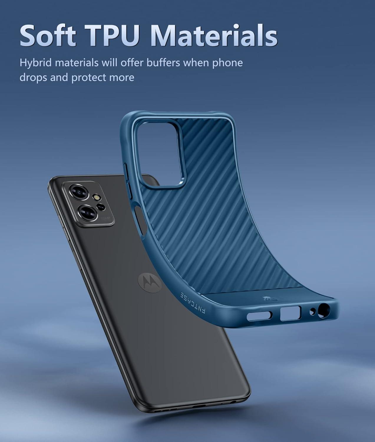 imageFNTCASE for Motorola Razr Plus 20252024 Case Moto Razr Plus 20252024 Case Clear Shockproof Scratch Resistant Phone Cover Thin Foldable TPU Military Grade Hard Drop Protection Rugged CrystalBlue