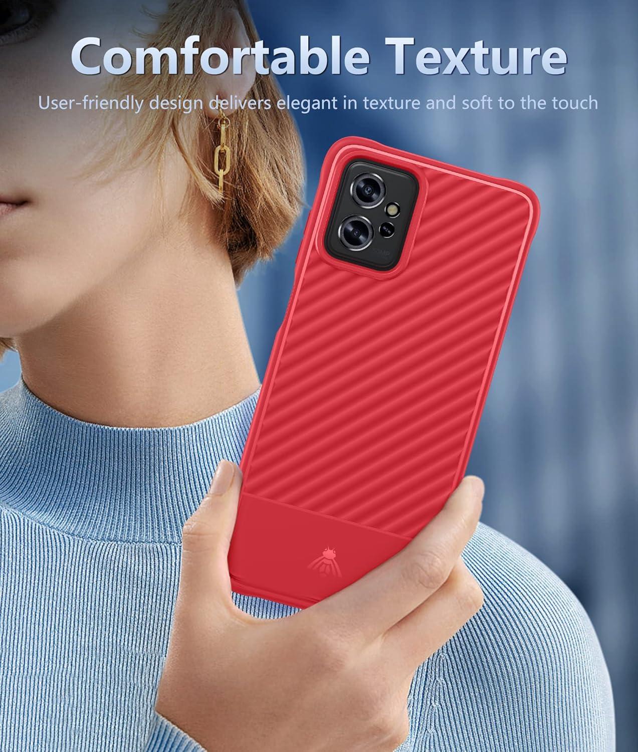 imageFNTCASE for Motorola Razr Plus 20252024 Case Moto Razr Plus 20252024 Case Clear Shockproof Scratch Resistant Phone Cover Thin Foldable TPU Military Grade Hard Drop Protection Rugged CrystalRed