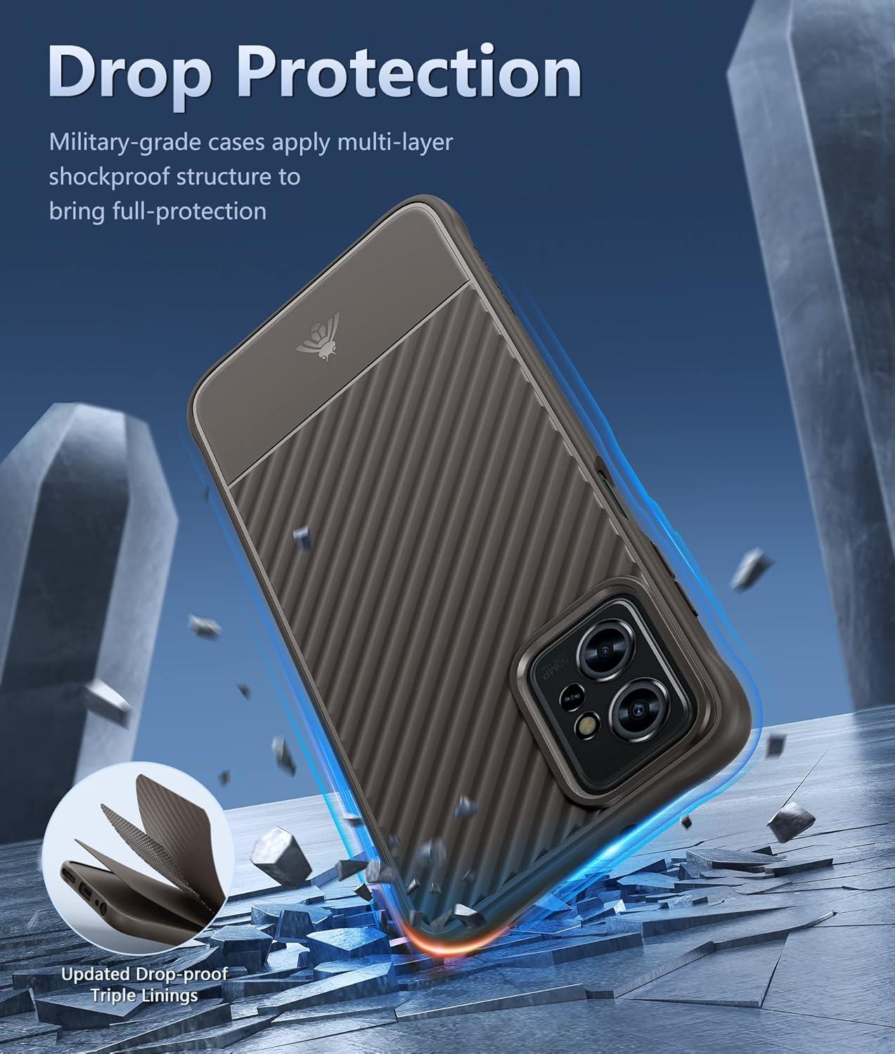 imageFNTCASE for Motorola Razr Plus 20252024 Case Moto Razr Plus 20252024 Case Clear Shockproof Scratch Resistant Phone Cover Thin Foldable TPU Military Grade Hard Drop Protection Rugged CrystalBrown