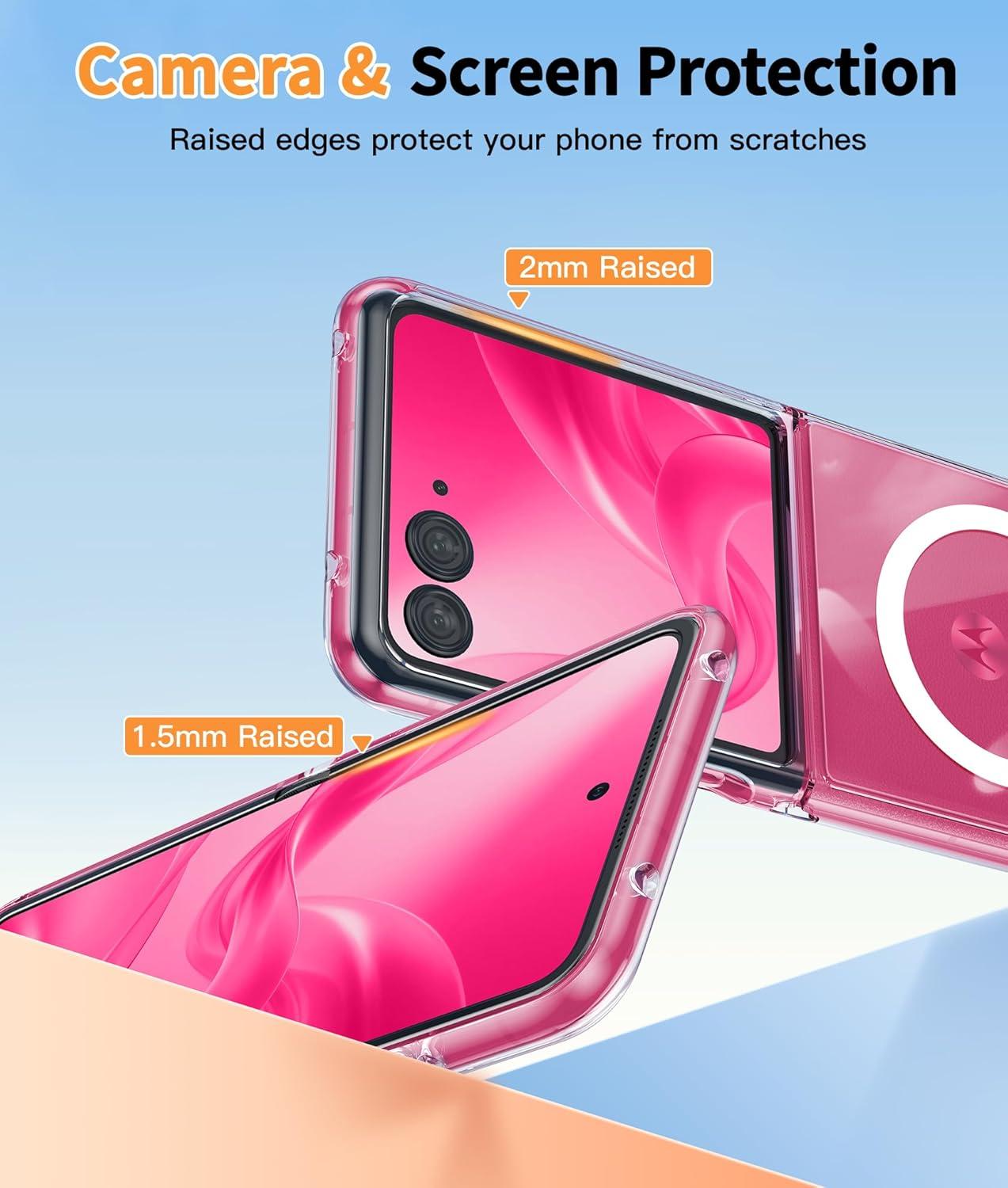 imageFNTCASE for Motorola Razr Plus 20252024 Case Moto Razr Plus 20252024 Case Clear Shockproof Scratch Resistant Phone Cover Thin Foldable TPU Military Grade Hard Drop Protection Rugged CrystalClear Magnetic