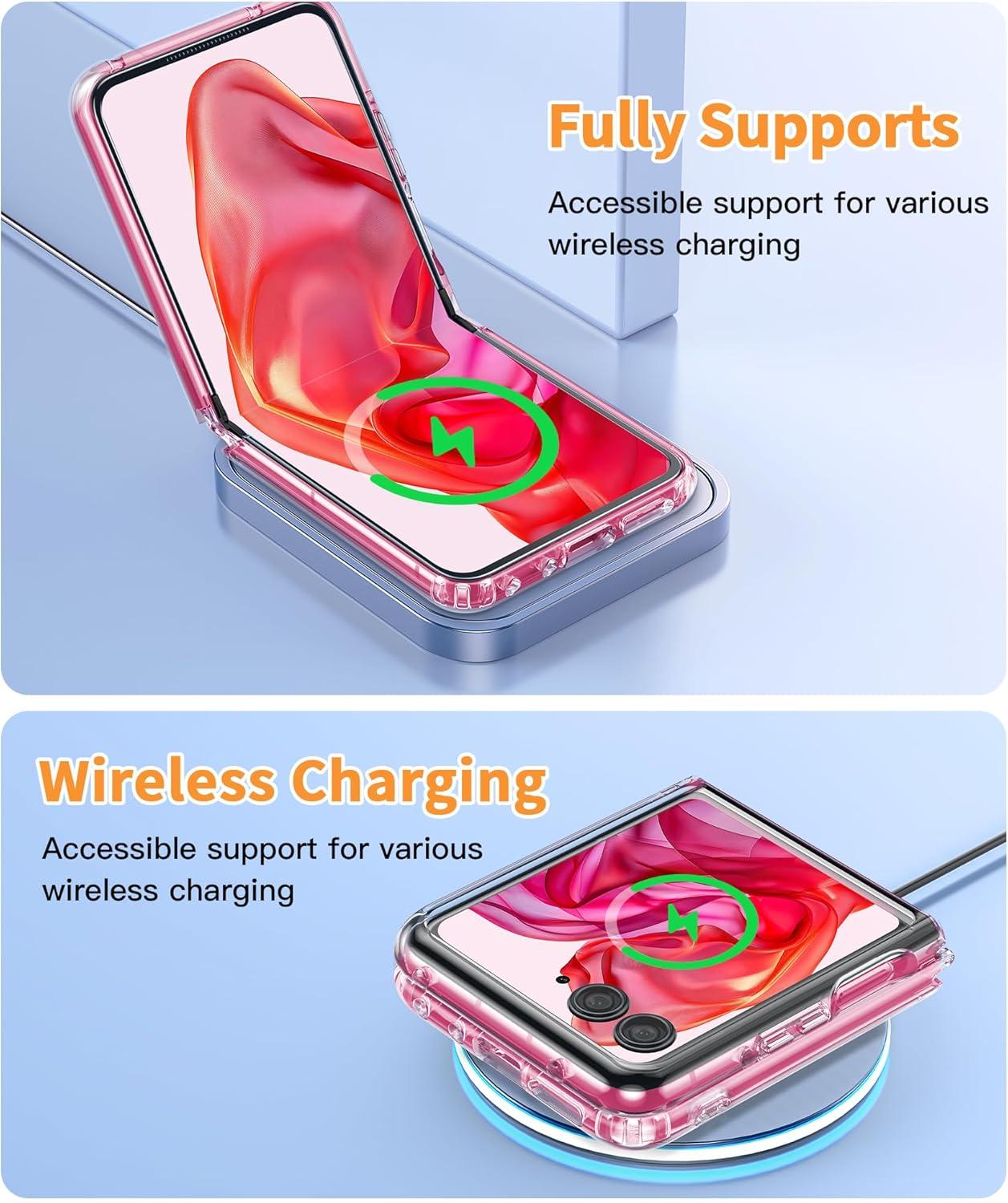 imageFNTCASE for Motorola Razr Plus 20252024 Case Moto Razr Plus 20252024 Case Clear Shockproof Scratch Resistant Phone Cover Thin Foldable TPU Military Grade Hard Drop Protection Rugged CrystalClear