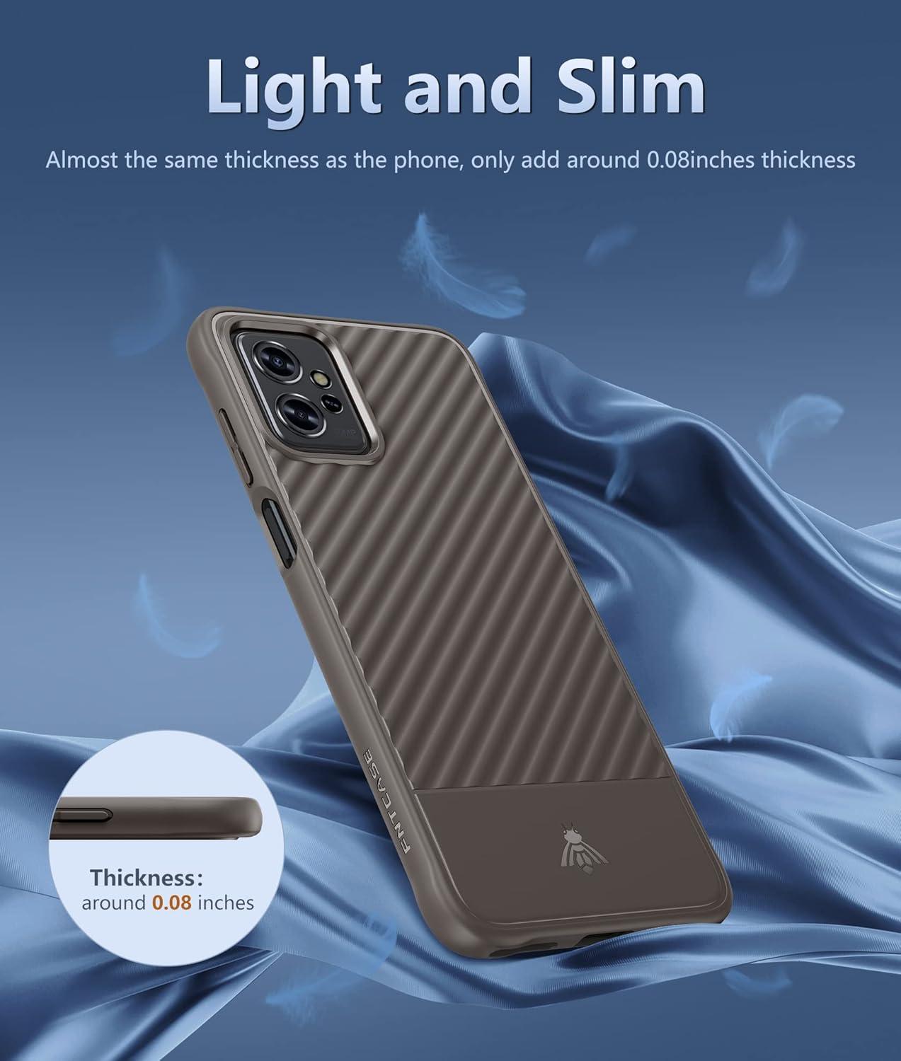 imageFNTCASE for Motorola Razr Plus 20252024 Case Moto Razr Plus 20252024 Case Clear Shockproof Scratch Resistant Phone Cover Thin Foldable TPU Military Grade Hard Drop Protection Rugged CrystalBrown