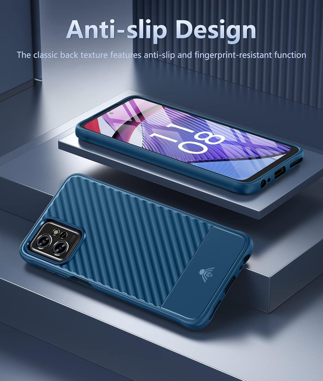 imageFNTCASE for Motorola Razr Plus 20252024 Case Moto Razr Plus 20252024 Case Clear Shockproof Scratch Resistant Phone Cover Thin Foldable TPU Military Grade Hard Drop Protection Rugged CrystalBlue