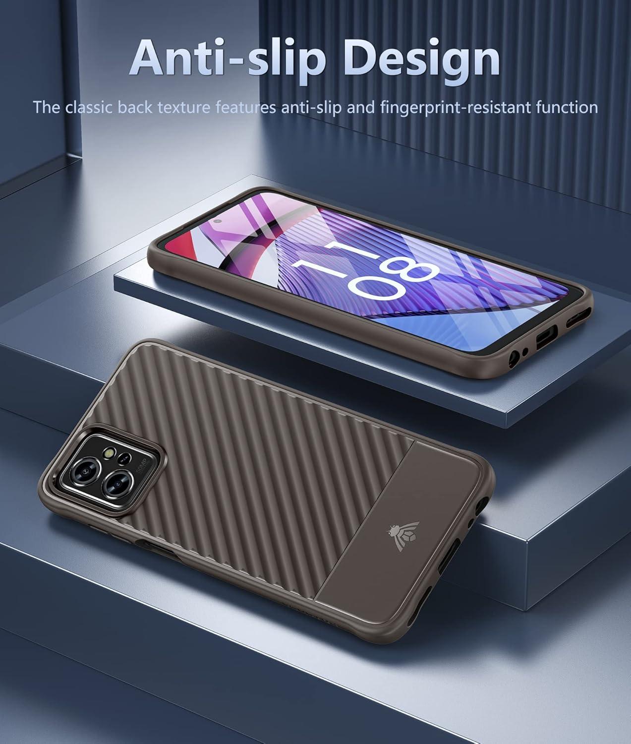 imageFNTCASE for Motorola Razr Plus 20252024 Case Moto Razr Plus 20252024 Case Clear Shockproof Scratch Resistant Phone Cover Thin Foldable TPU Military Grade Hard Drop Protection Rugged CrystalBrown