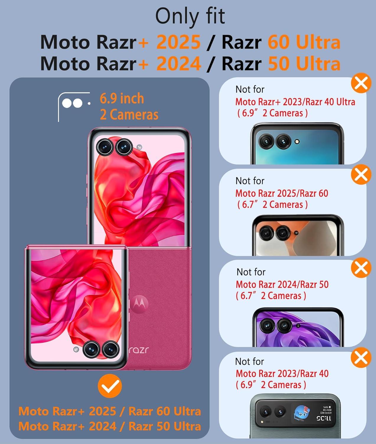 imageFNTCASE for Motorola Razr Plus 20252024 Case Moto Razr Plus 20252024 Case Clear Shockproof Scratch Resistant Phone Cover Thin Foldable TPU Military Grade Hard Drop Protection Rugged CrystalClear