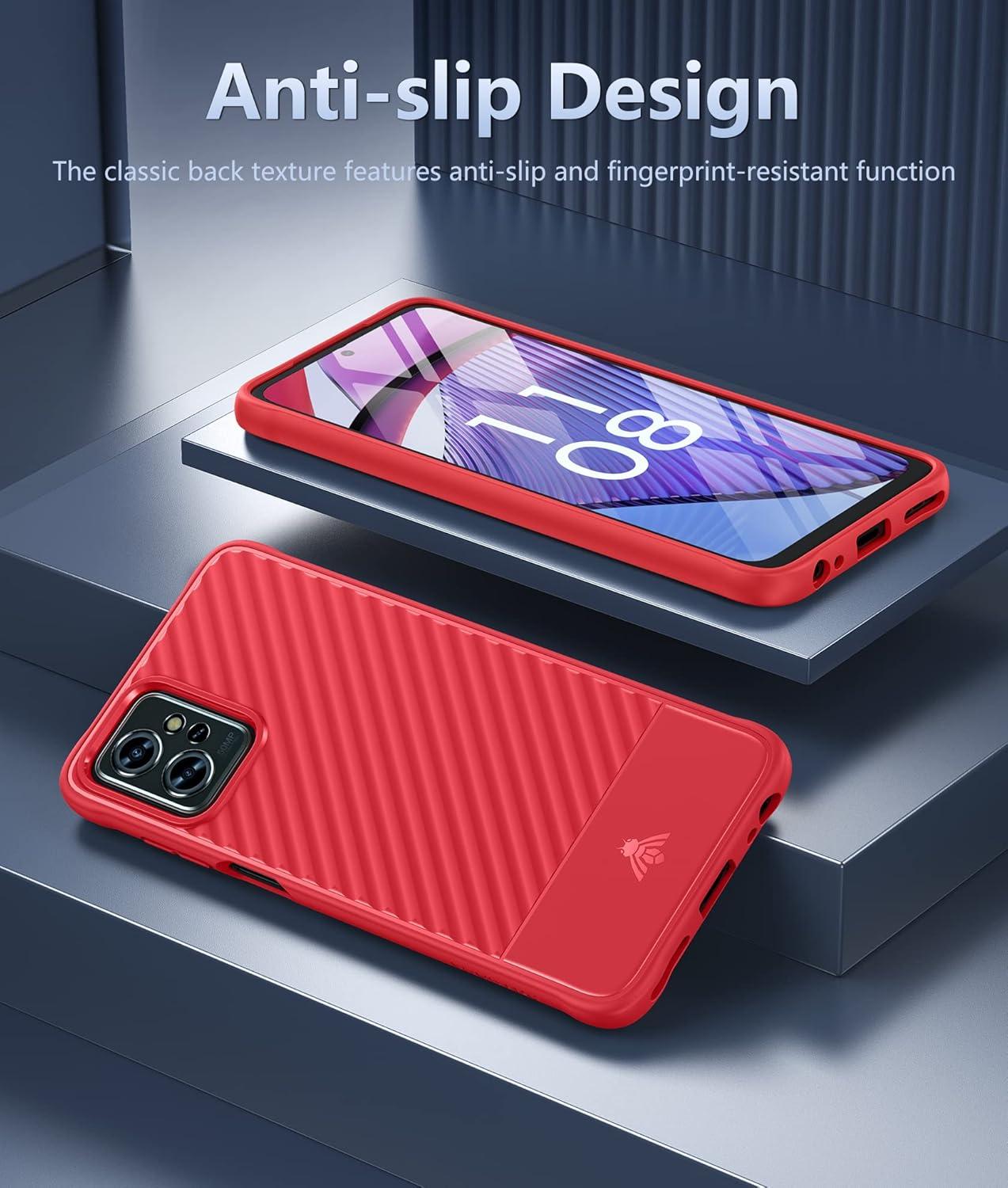 imageFNTCASE for Motorola Razr Plus 20252024 Case Moto Razr Plus 20252024 Case Clear Shockproof Scratch Resistant Phone Cover Thin Foldable TPU Military Grade Hard Drop Protection Rugged CrystalRed