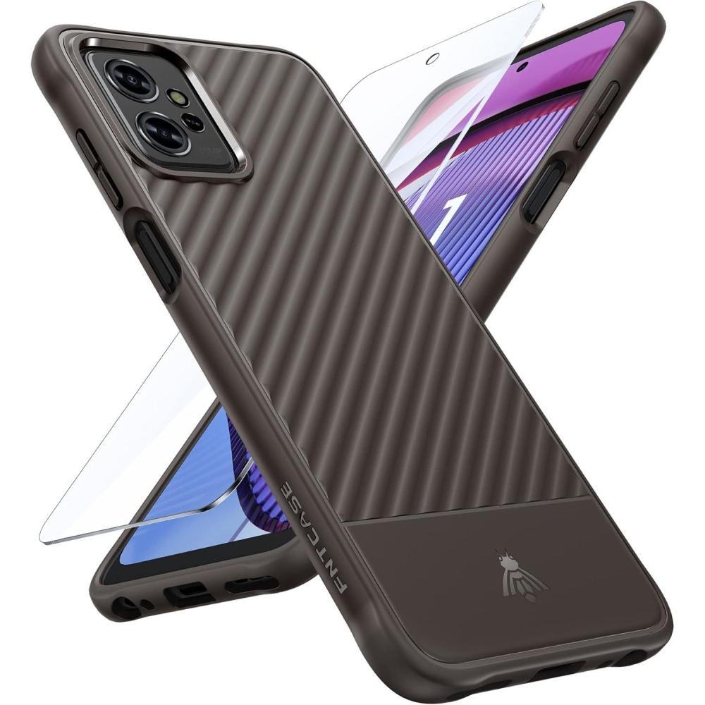 imageFNTCASE for Motorola Razr Plus 20252024 Case Moto Razr Plus 20252024 Case Clear Shockproof Scratch Resistant Phone Cover Thin Foldable TPU Military Grade Hard Drop Protection Rugged CrystalBrown