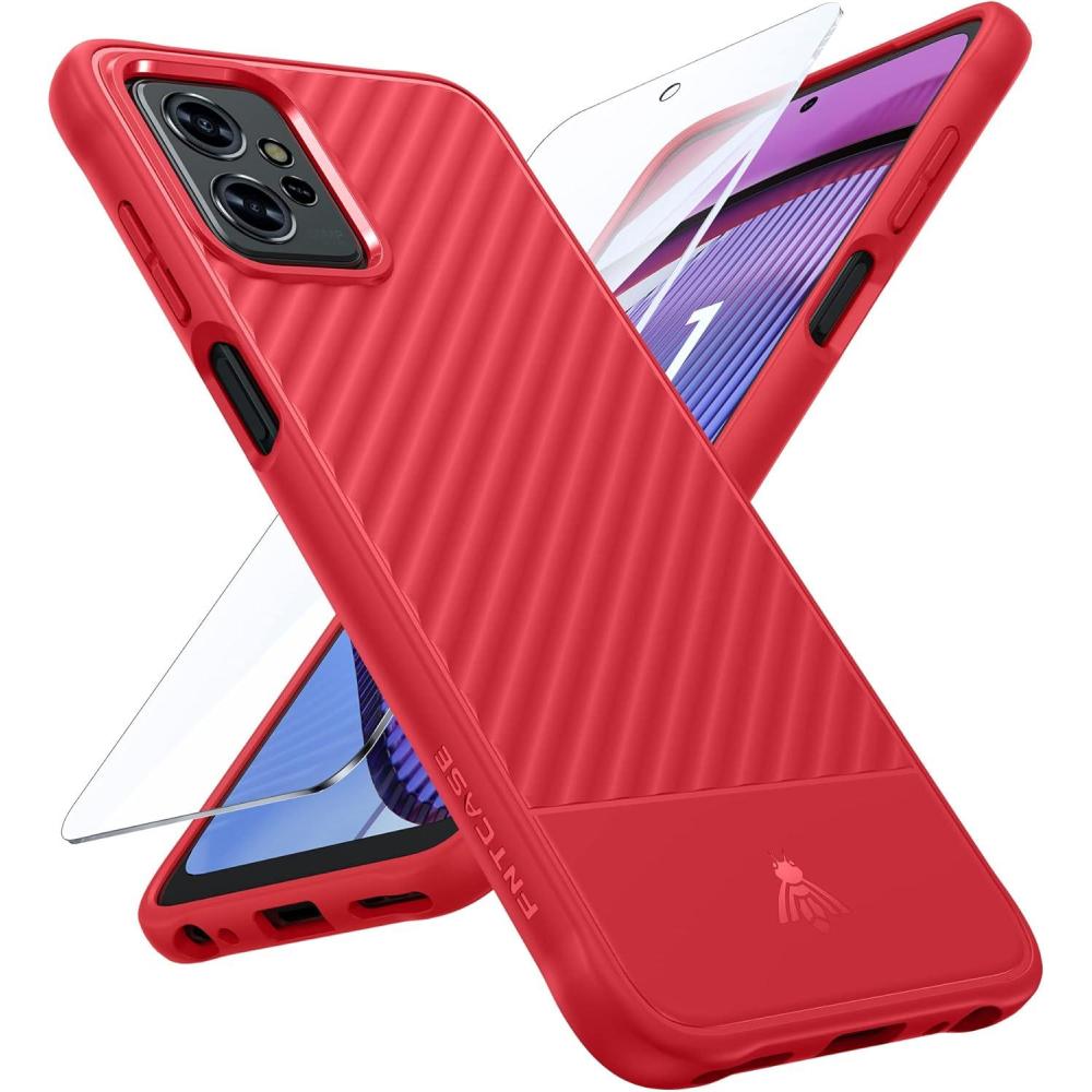 imageFNTCASE for Motorola Razr Plus 20252024 Case Moto Razr Plus 20252024 Case Clear Shockproof Scratch Resistant Phone Cover Thin Foldable TPU Military Grade Hard Drop Protection Rugged CrystalRed