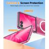 FNTCASE for Motorola Razr Plus 2025/2024 Case: Moto Razr Plus 2025/2024 Case Clear Shockproof Scratch Resistant Phone Cover Thin Foldable TPU Military Grade Hard Drop Protection Rugged Crystal(Clear Magnetic)