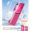 FNTCASE for Motorola Razr Plus 2025/2024 Case: Moto Razr Plus 2025/2024 Case Clear Shockproof Scratch Resistant Phone Cover Thin Foldable TPU Military Grade Hard Drop Protection Rugged Crystal(Clear Magnetic)