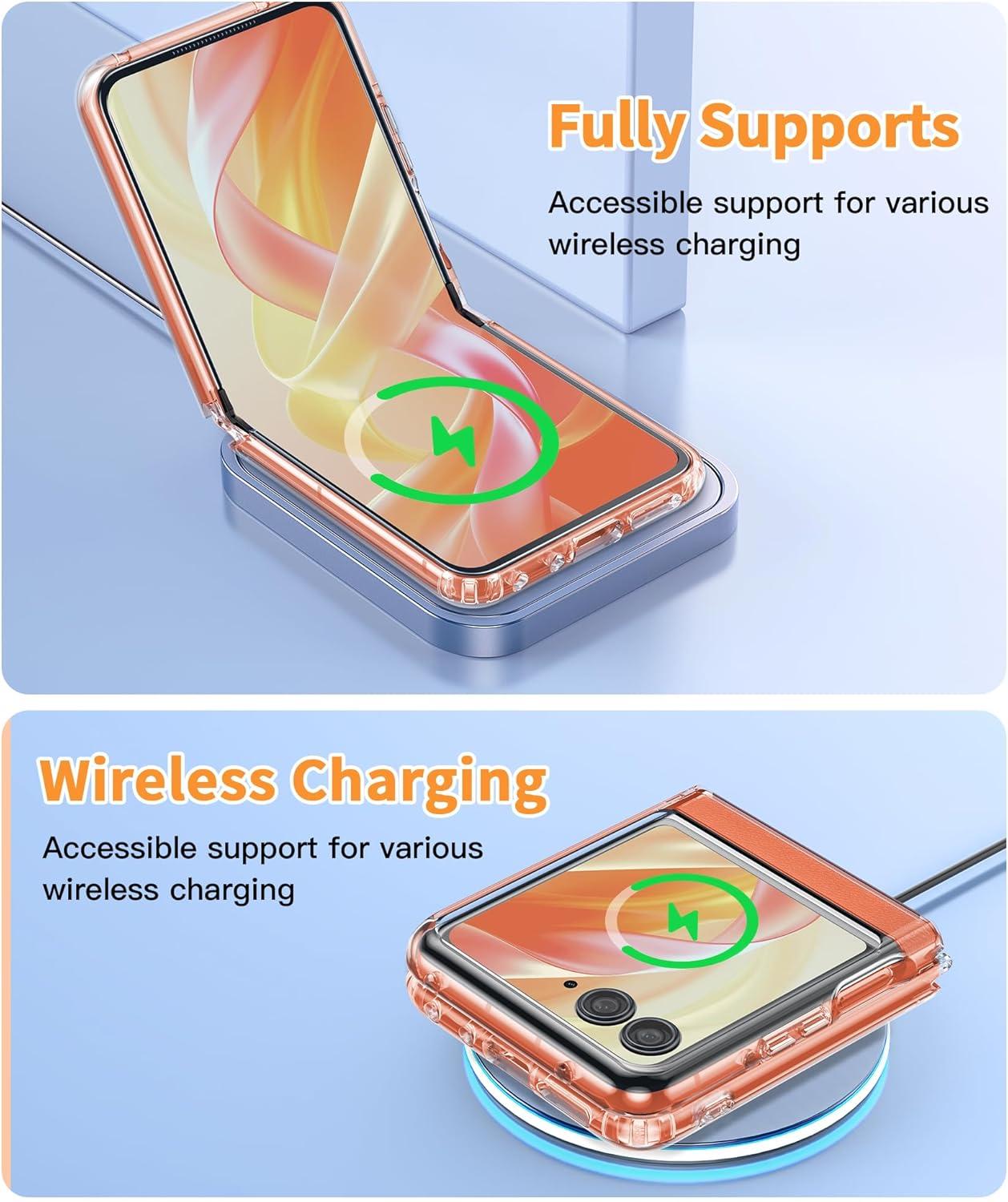 imageFNTCASE for Motorola Razr 20252024 Case for Moto Razr 20252024 Case Clear Lightweight ScratchResistant Cell Phone Protective Cover Flexible NonSlip Durable Rugged DropProof Shockproof TPU CrystalClear Magnetic