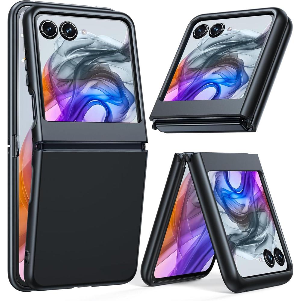 imageFNTCASE for Motorola Razr 20252024 Case for Moto Razr 20252024 Case Clear Lightweight ScratchResistant Cell Phone Protective Cover Flexible NonSlip Durable Rugged DropProof Shockproof TPU CrystalBlack