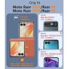 FNTCASE for Motorola Razr 2025/2024 Case: for Moto Razr 2025/2024 Case Clear Lightweight Scratch-Resistant Cell Phone Protective Cover Flexible Non-Slip Durable Rugged DropProof Shockproof TPU Crystal(Clear Magnetic)