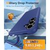 FNTCASE for Samsung Galaxy S25 FE Case: Shockproof Protective Lightweight with Screen Protector Duty Rugged Cell Phone Cover Non Slip, Military Grade Drop Protection for S25FE(Navy Blue)