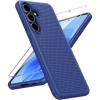 FNTCASE for Samsung Galaxy S25 FE Case: Shockproof Protective Lightweight with Screen Protector Duty Rugged Cell Phone Cover Non Slip, Military Grade Drop Protection for S25FE(Navy Blue)