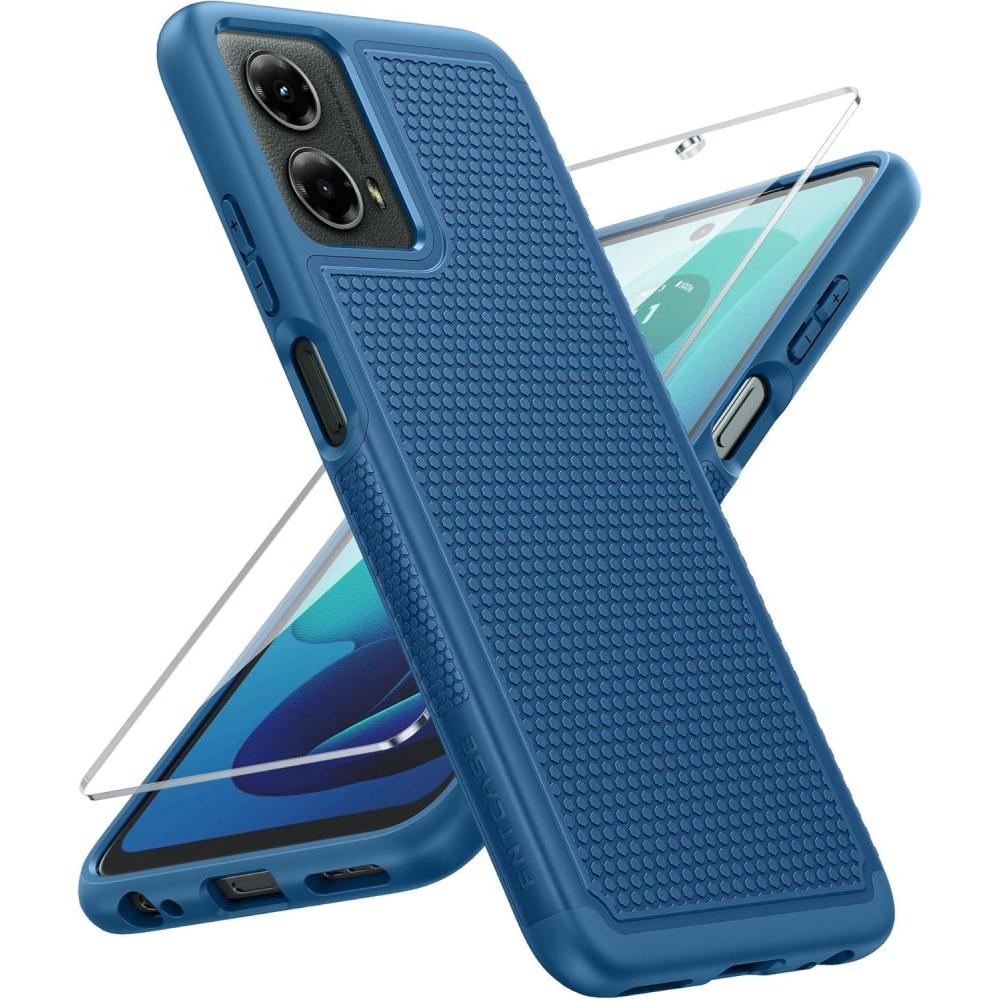 imageFNTCASE for Samsung Galaxy A25 Case Galaxy A25 5G Phone Case Dual Layer Protective Phone Cover Rugged Full Body Drop Protection Shockproof Phone Case BlackBlue
