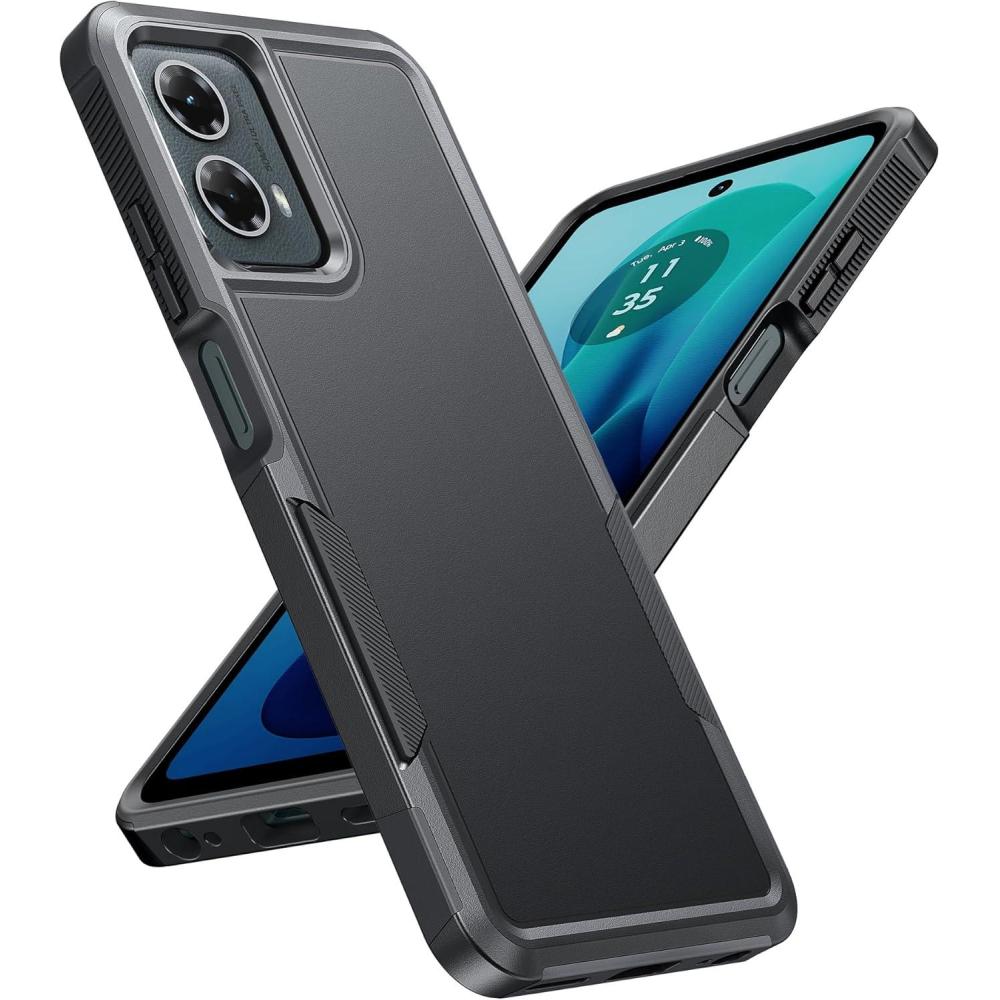 imageFNTCASE for Samsung Galaxy A25 Case Galaxy A25 5G Phone Case Dual Layer Protective Phone Cover Rugged Full Body Drop Protection Shockproof Phone Case BlackMatte Black